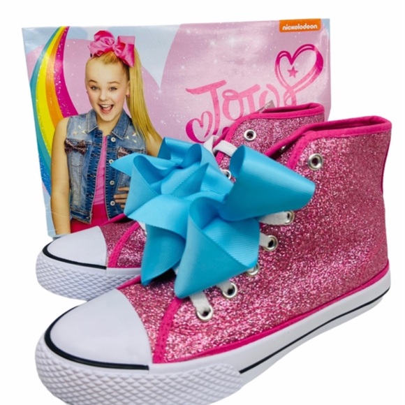 Jojo Siwa Hi Top Pink Glitter Sneakers - Picture 11 of 11